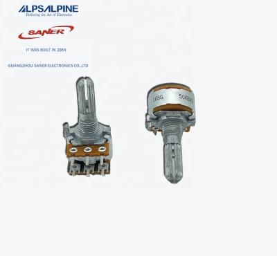 China Metal Shaft Series ALPS RK163 Rotary Potentiometers RK1631210C4U 50K Not Applicable for sale