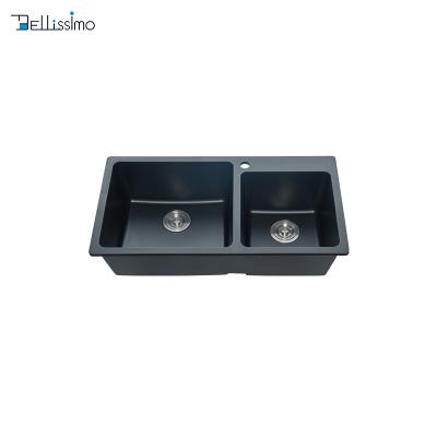 China LD-SN01 Modern European Design Granite Undermount Kitchen Quartz Sink Easy Clean Basin for sale