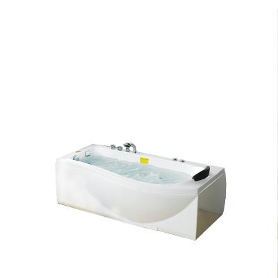 China Skirted Hot Tub (Straight Skirt) BS-6004 Double Side Acrylic Whirlpool Shower Apron Wedge Massage Hydromassage Tub for sale