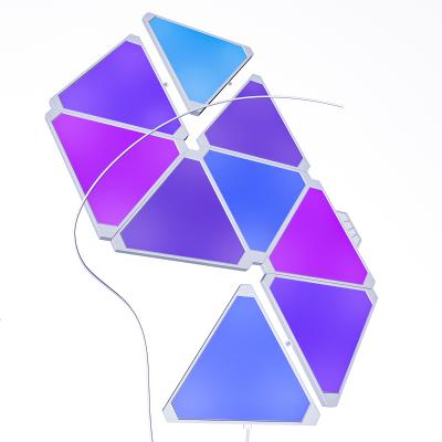 China TOLEZ Modern Triangle Lights Colorful Light APP RGB Controllable Night Game Lights with 16M Colors Pack of 9 for sale