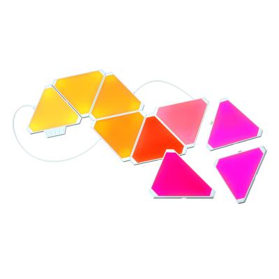 China TOLEZ Modern Triangle Lights Colorful RGB Wall Lights APP Controllable Game Lights with 16M Colors Pack of 9 for sale