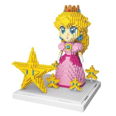 China Construction Toy Hot Sell Wise Hawk 2508 Princess Peach DIY mini building block model toys for kids gift for sale