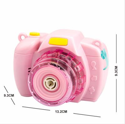 China ABS Plastic Kids Soap Bubble Camera Toy With Music And Light for sale