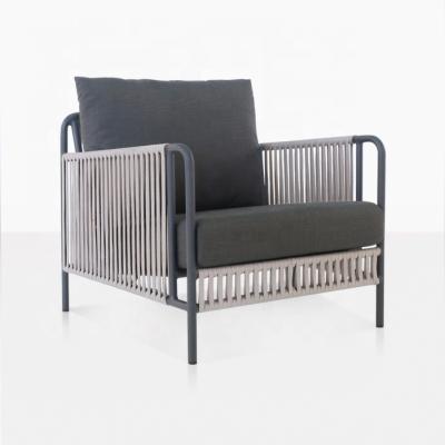 China Weather Resistant Relaxing Aluminum Outdoor Rope Woven Frame Patio Sofa Sofa Furniture for sale