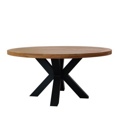 China Weather Resistant Teak Aluminum Frame Luxury Outdoor Table CR2512-T FSC for sale