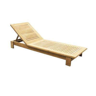 China Weather resistant contemporary design all weather teak hotel furniture pooside sun lounger for sale