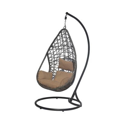 China Water Resistant Patio Swing Chair With Swing Stand Outdoor Sofa Garden Rattan Swing Chairs for sale