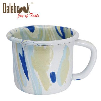 China Dalebrook Porcelain Enamel Water Mug Coffee and Tea Mug Milk Cup Kids Drinkware Traditional Fashionable Marble Color for sale