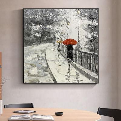 China 100% Hand Painted Abstract Impressionist Easy Landscape Wall Art Decor Decorative Oil Painting Handmade Home Abstract Picture for sale