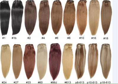 China Unprocessed Colored Human Hair Extensions , Colored Hair Weave for sale