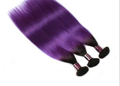 China Peruvian Purple Ombre Human Hair Bundles 100% Pure Virgin Hair Extensions for sale