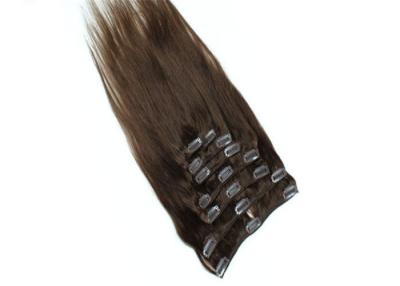 China Long 26'' 28'' 30'' 4# Clip In Virgin European Hair Extensions For White Women for sale