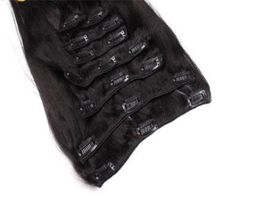 China Dark Color Glam Pre Bonded Clip In human Hair Extensions / Body Wave Hair Weave for sale