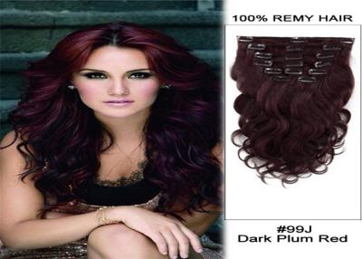 China 24 Inch Remy / Virgin Clip In human Hair Extensions Double Weft Human Hair for sale