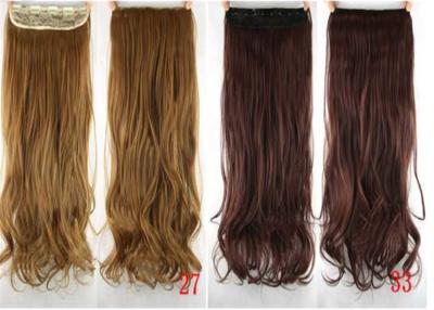 China Grampo colorido em perucas falsificadas do cabelo das extensões sintéticas do cabelo para as mulheres brancas à venda