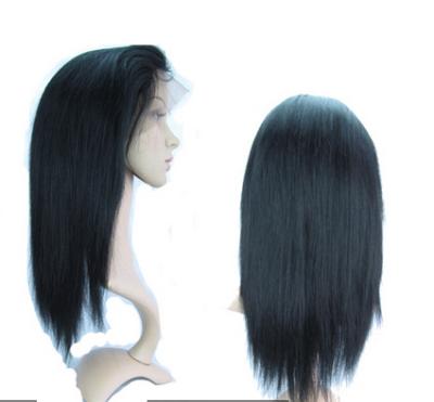 China Peruvian Natural Full Head Virgin Lace Front Human Hair Wigs Straight for sale