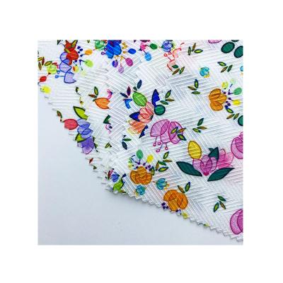 China Organic No MOQ Floral Custom Printing Summer Style Polyester woven  Fabric For Garment for sale