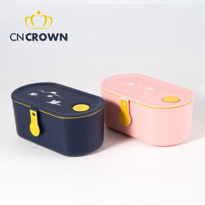 China 2022 Hot Selling Viable Custom Silicone Catering Cute Plastic Lunch 800ml Bento Box for sale