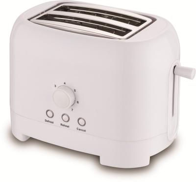 China Home Used Cool Bread Maker Touch Housing 2 Slice Bread Toaster, Defrost, Reheat, Cancel Function, Bread Browning Control, 750W, White Color for sale