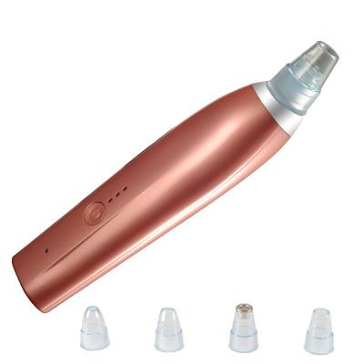 China 2021 Face Mini Skin Care Facial Cleaning Massage Tool Handheld Vacuum Cleaner with 4 Crystal Heads Blackhead Remover for sale