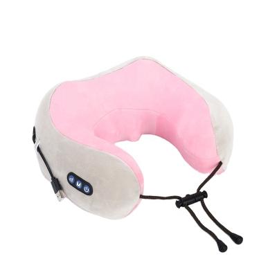 China Electric Cordless Shiatsu Neck Travel Head HUIFAN U Shape Massage Pillow for sale