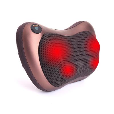 China Body Shiatsu Acupressure Massage Pillow with Heating Pain Relief Pillow Lower Back Massager Car Seat Neck Massager with Deep Kneading for sale