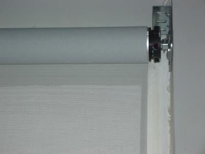 China Manual TC fabric roller blinds for windows with aluminum toprail and bottomrail for sale