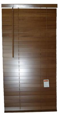 China 64mm Basswood Venetian Window Blinds Smooth Manual Inside / Outside for sale