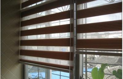 China Motorized Shangri La Sheer Shade for Office Windows with Bottomrail for sale