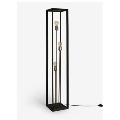 China Modern Hot Selling Modern Luxury Art Decor LED Light Matte Black Iron Floor Lamps For Living Room for sale