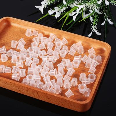 China Disposable Pmu Accessories 100pcs Disposable Ink/glue Holder For Permanent Makeup Eyebrow Microblading Pigment Cups/cap Tattoo Ink Cup for sale