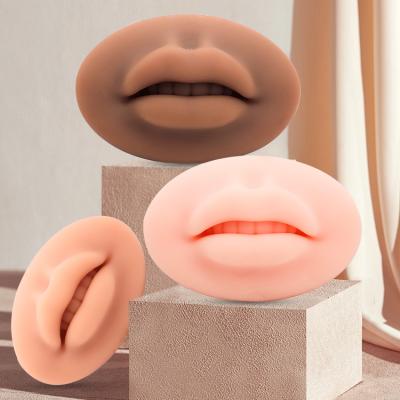 China Soft feeling Original Supplier Realistic 3d Lip Open Mouth Practice Silicon Latex Skin Lips Permanent Makeup Tattoo Lip Practice Skin for sale