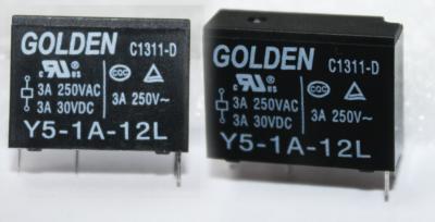 China GOLDEN 12A PCB Mounted Miniature Relay Y5 JZC-43F Industrial Relays for sale