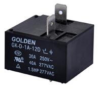 中国 2 Pin 9V 12V 24V 40A のミニチュア DC電源のリレー GK-D JQX-105F-1 販売のため