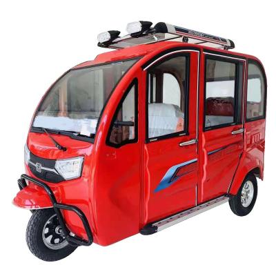 China Passenger fully enclosed electric rickshaw with cabin for passenger 3 wheel electric tuk tuk tricycle for sale