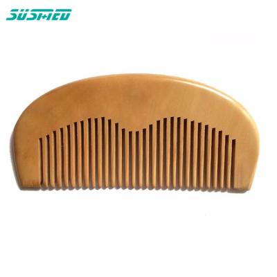 China Domestic Cheap Price Customized Your Logo Peach Wooden Hair Comb for sale