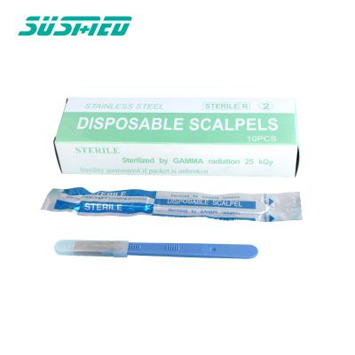 China Hospital Application Safety Medical Disposable Scalpel Handle Safety Plastic Scalpel for sale