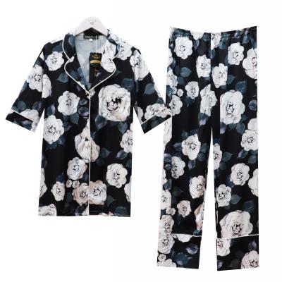 China Fashion Froal QUICK DRY pajamas for women summer designs sleepwear for girls silk nightgowns 2020 newest style for sale