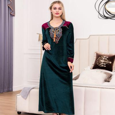 China Abaya line women's kimono dress Abaya Dubai is thin and tall putty dress plus size new spring and autumn French slim Muslim skirt the long for sale