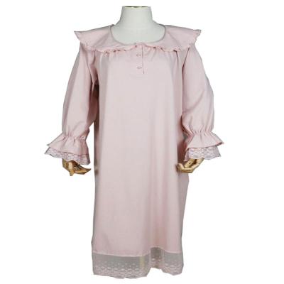 China QUICK DRY OEM Custom Design Muslim Nightgown Women Long Sleeve Pajamas Cotton Women Pajamas for sale