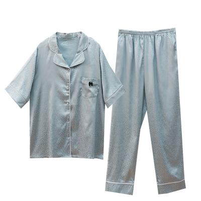 China Sleepwear Factory QUICK DRY Shorts Sheath Silk Pajamas 2Pcs Set Style Fashion Printed Sleepwear for sale