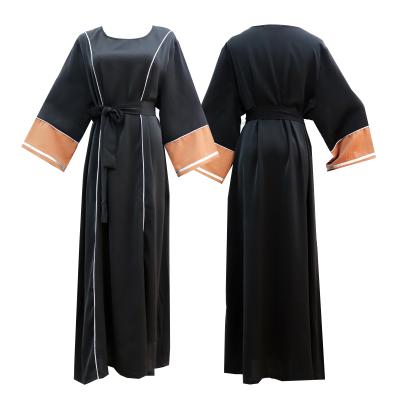 China New Arrival Turkey Design Kaftan Robe Dubai Islamic Abaya Design Islamic Kimono Linen Wear Beautiful for sale