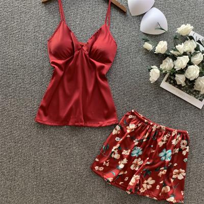 China QUICK DRY Women's Pajama Sets Girls Sleepwear Wholesale Satin Pajamas Fashion Style Nightgowns OEM ODM Design 2020 for sale