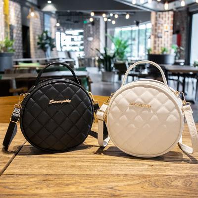 China casual& Cheapest Popular Women Embroidered Custom Messenger Bags Ladies Purses and Handbags Round Rhombus Fashion Texture Mini Small Handbags for sale