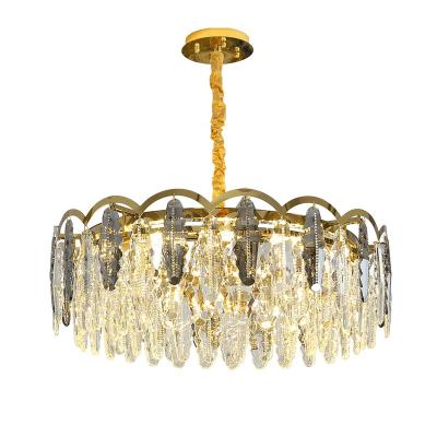 China Modern Luxury Chinese Factory Chandelier Gold Chandelier Indoor Lighting Design Customs Service Ceiling Crystal Chandelier for sale