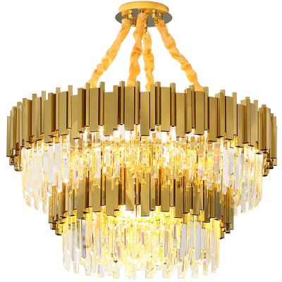 China Modern Luxury Chinese Factory Chandelier Gold Chandelier Indoor Lighting Design Customs Service Ceiling Crystal Chandelier for sale