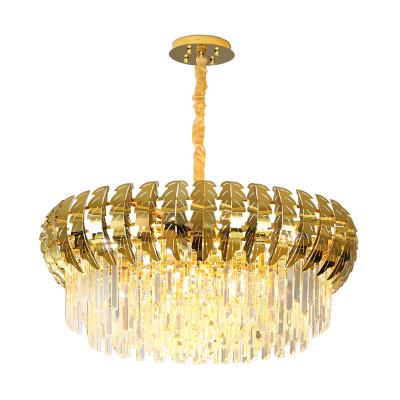 China Modern luxury Chinese factory chandelier gold chandelier indoor lighting design customs service ceiling crystal chandelier for sale