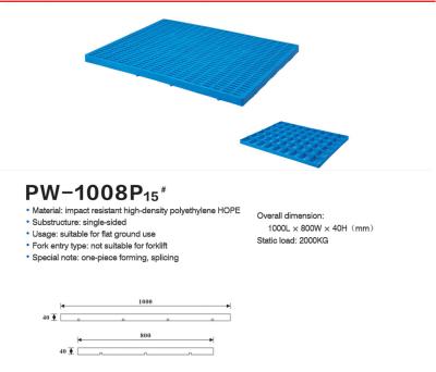 China Non Slip Reusable Plastic Pallet With Minimum Order Quantity for sale