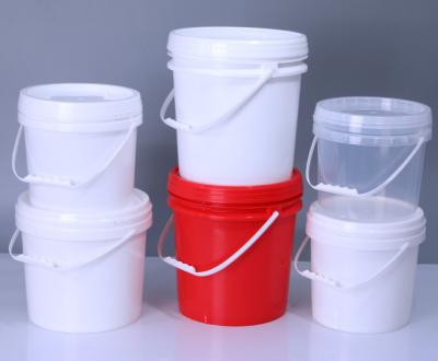 China Reusable Round Shape Food Grade White Buckets 1-5L Eco-friendly and Durable en venta