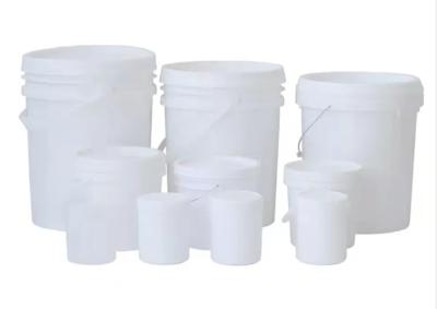 China Round Chemical Bucket for Chemical Storage in White Exterior zu verkaufen